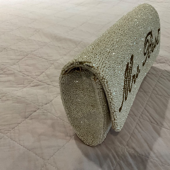 PRETTY ROBES Custom Hand Beaded Clutch Bridal Wedding Bride Bag - Picture 9 of 12